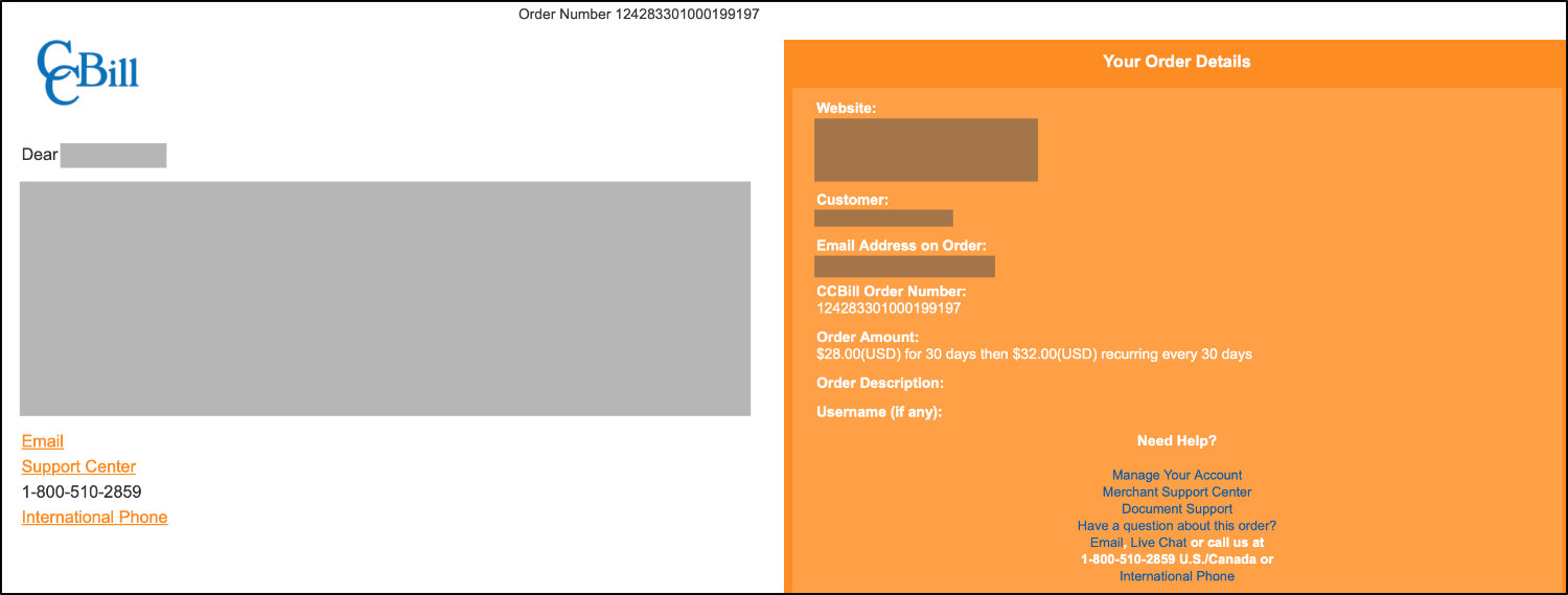 ccbill subscription email